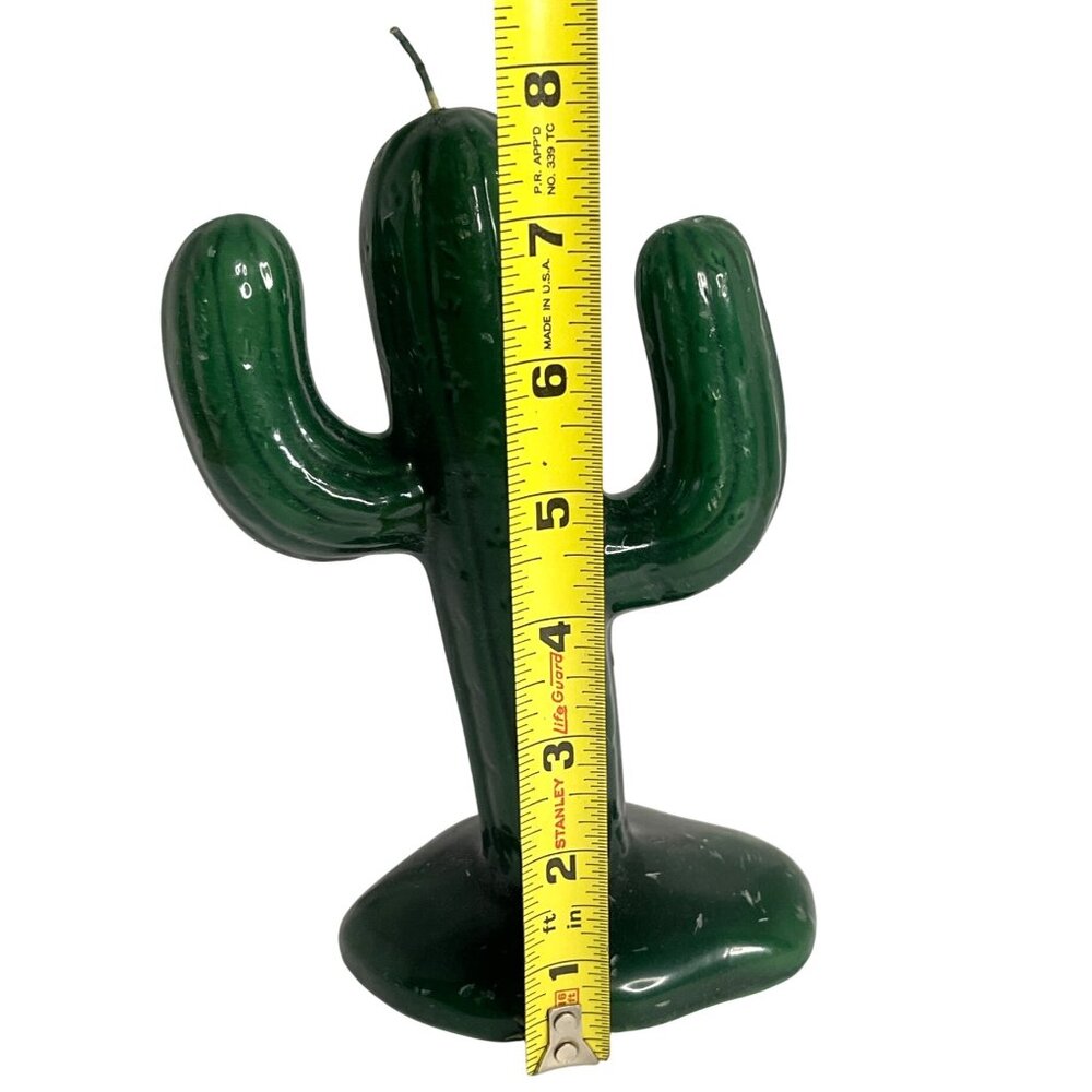 VTG Candle Green Cactus Southwestern Desert Plant Saguaro Décor Mexico Arizona - Picture 3 of 9
